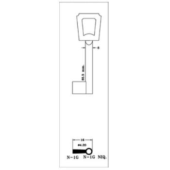 Llave Armario en Bruto JMA Latón N-1G