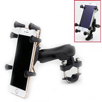 SUNSEATON Soporte Movil para Moto, 360 ° De Rotación, Soporte Universal de Motocicleta para Teléfono Móvil Universal para 1.96-3.75