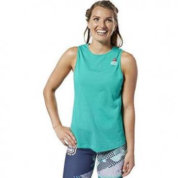 Reebok RC AC + Cotton Tank Games Camiseta Sin Mangas, Mujer, Emerald/Emerald, S