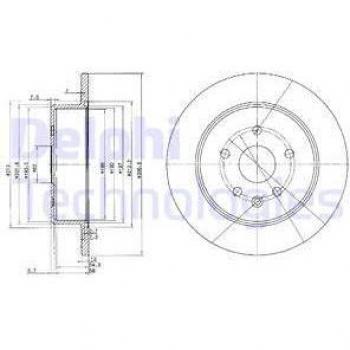 Disco de freno DELPHI BG3907 con características de alta calidad, diseño optimizado para una mejor disipación del calor, resistencia a la deformación y un rendimiento superior en condiciones de frenado