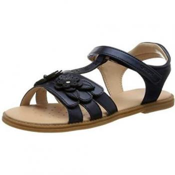 Geox J Sandal Karly Girl, Sandalias con Tira Vertical Niños, Azul