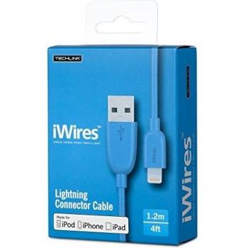 Techlink - Lightning Conector Cable 1.2M Azul Iwires