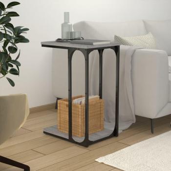 Mesa auxiliar de madera contrachapada gris Sonoma 40x30x60 cm