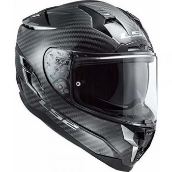 LS2 Casco de moto NC FF327 CHALLENGER CARBON, Blanco, L