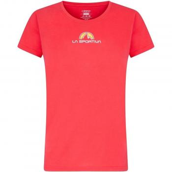 La Sportiva - Camiseta de escalada de mujer Footstep Tee Hibiscus Sunset Glow