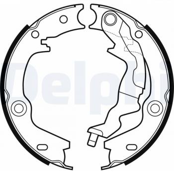 Juego de zapatas de freno, freno de estacionamiento DELPHI LS2161 - Zapata de freno de mano DELPHI LS2161