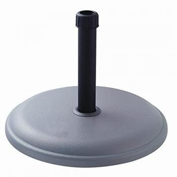 Base de parasol de 16 kg gris de cemento y acero de Ø 45 cm