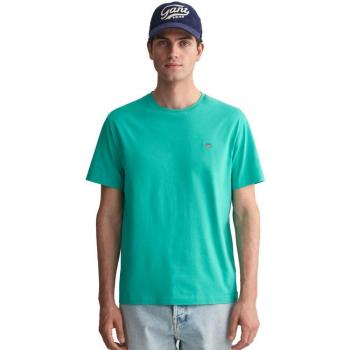 Camiseta GANT Hombre - REGULAR SHIELD con bordado del escudo y cuello redondo