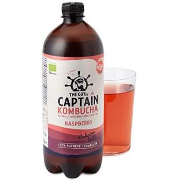 Captain Kombucha Raspberry, Té de Burbuja - 1000 ml