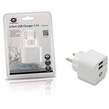 Conceptronic - Cargador de Pared Doble USB 5V, Blanco