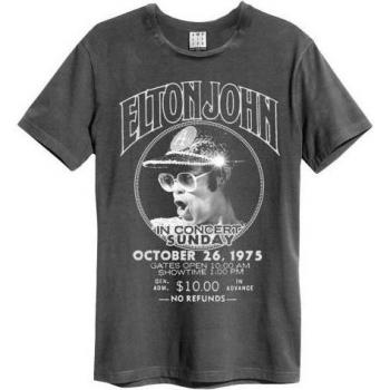 Camiseta Amplificada Unisex Adulto Concierto en Vivo Elton John Talla XS Carbón