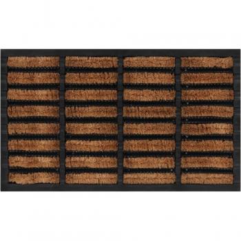 Felpudo rectangular 45x75 cm de goma y fibra de coco