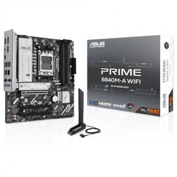 Placa Base ASUS PRIME B840M-A WIFI AM5 - Micro ATX, 4x DDR5, PCIe 4.0, Wi-Fi 6E, Bluetooth, HDMI, USB-C
