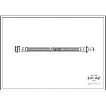 Latiguillo de freno CORTECO 19032516 - Tipo: Latiguillo de freno; Características: Fabricado por CORTECO, número de pieza 19032516, diseñado para sistemas de frenado, alta resistencia