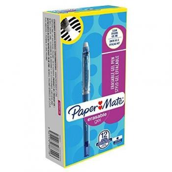 C12 BOLIGRAFO ERASABLE GEL AZUL BORRABLE CON GOMA