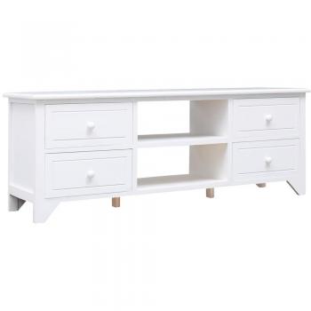 Mueble para TV de madera maciza de paulownia 108x30x40 cm