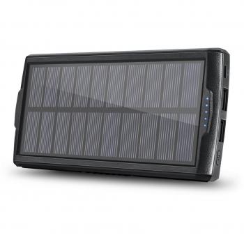 Cargador solar, vivostar 20000 mAh portable Power Banco Externo Pack de baterías doble salida USB