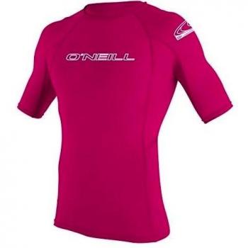 ONEILL WETSUITS O'Neill - Camiseta de Neopreno Juvenil con protección UV, Manga Corta, Cuello Redondo Rosa Rojo sandía Talla:10