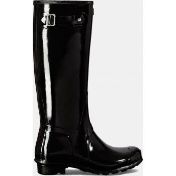 Hunter Women's Original Tall Gloss Black Rain Boots Size 37