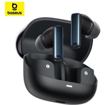 Auriculares inalámbricos Baseus Bowie M2s ANC Bluetooth 5.3 con cancelación de ruido -48dB y audio espacial 3D, color negro