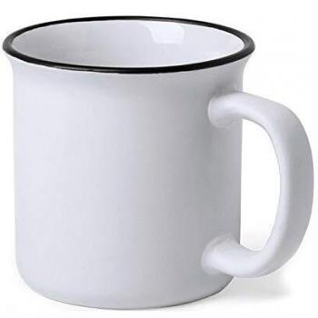 BigBuy Cooking S1418257 Taza, Ceramic, Blanco