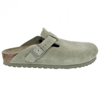 Birkenstock Boston Suede Leather Sandal - Faded Khaki - UK 4.5 (EU 37)