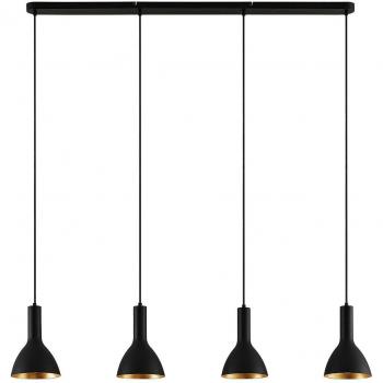 Lámpara colgante de metal negro Arcchio Cosmina, 4 luces, diseño moderno y elegante