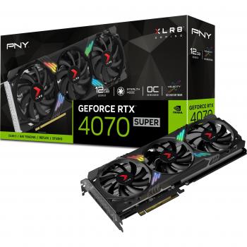 PNY GeForce RTX 4070 SUPER XLR8 Gaming VERTO EPIC-X RGB OC Triple Fan 12GB GDDR6X DLSS3