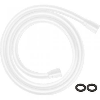 Manguera de ducha Hansgrohe Isiflex 160 cm con conexión deslizante contra retorcimiento, color blanco mate, modelo 28276700
