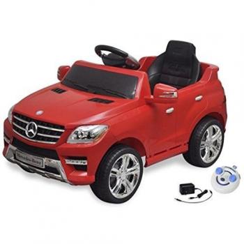 vidaXL Coche Correpasillos Eléctrico Juguete con Mando a Distancia Rojo