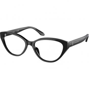 Ralph Lauren RL6228U 5001 Women's Cat Eye Eyeglasses in Glossy Black