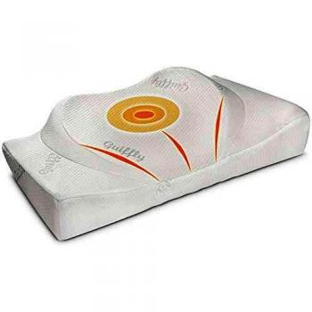 Guiffly Almohada de Viscoelástica Cervical, Almohada Ortopédica para Dolor de Cuello, Almohada Ergonómica para Dormir para Todos los Durmientes, Almohada Cervical con Funda de Extraíble y Lavable