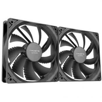 Kit de 2 Ventiladores Tacens Anima AF12X2 120mm Ultrasilenciosos con Rodamientos Fluxus, Estructura Antivibraciones y Rendimiento Térmico Eficiente - Color Negro