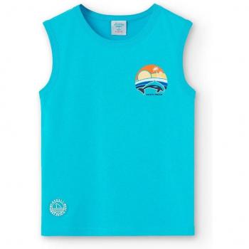 Camiseta de niño sin mangas con dibujo trasero