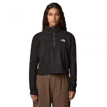 Forro polar The North Face 100 Glacier Cropped ¼ Zip Mujer Negro XS