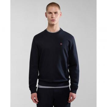 Sudadera de hombre Napapijri Balis Crew Sum 2 lisa con cuello redondo, color negro, talla XXL