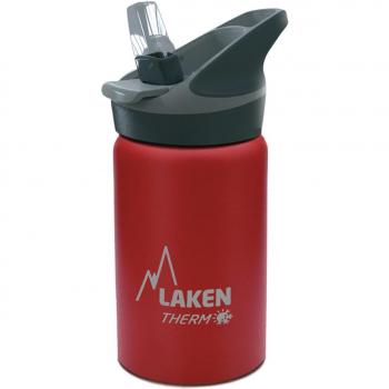 Laken Jannu Botella de Agua Térmica con Aislamiento de Vacío con Doble Pared de Acero Inoxidable 18/8. Hasta 24 Horas de Frío, Rojo, 350 ml