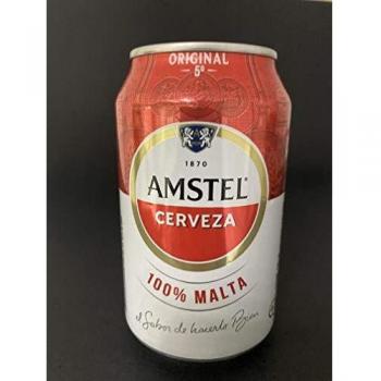 Cerveza Amstel 100% Malta 330 ml. Pack 24 Latas