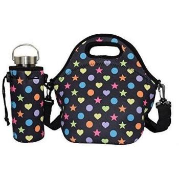 Case Wonder Bolsa Porta Alimentos - Neopreno Bolsa Almuerzo / Bolsa Comida/ Bolsa Térmica Porta Alimentos / Fiambreras Comida Trabajo con Correa de Hombro para Infantil Escolares Trabajo Picnic