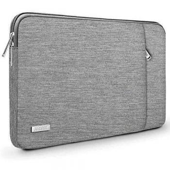 TECOOL 13,3-13,5 Pulgadas Funda Ordenador Portátil, Bolso Protectora Acolchada Funda para MacBook Air/Pro, 13,5 Surface Laptop, Huawei Matebook D14, ASUS Vivobook/Zenbook 14, Gris