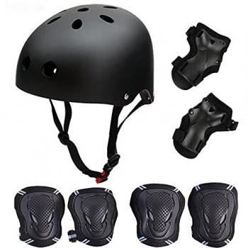 tabla de skate casco con los guardias Protective Gear juego de rodilleras codo muñeca para niños BMX/Skateboard/Scooter