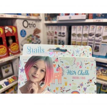 SNAILS Unicorn Hair Chalk Set - Pintura para el cabello de unicornio, incluye 2 unidades, colores vibrantes y temporales, fácil de aplicar y lavar, no tóxico y seguro para niños