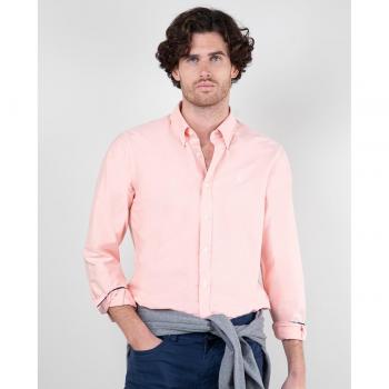 Camisa de hombre estilo Oxford en color naranja liso - El Ganso