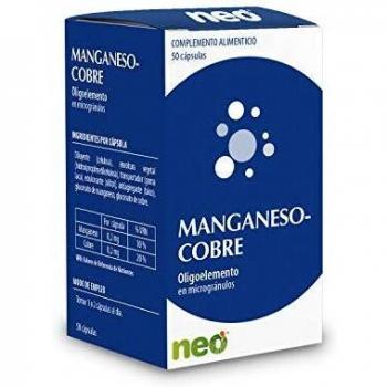 NEO | Oligoelemento Manganeso Cobre | 50 Cápsulas de Microgránulos | Fortalece las Defensas | Ayuda en Casos de Alergia | Propiedades Antiinflamatorias