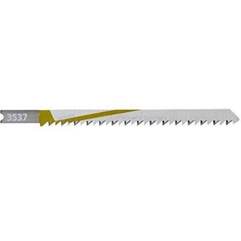 Wolfcraft 3537000 Hojas de Sierra de Calar Vástago en U/HCS para Madera, Planchas de Cocina, Vigas y Tableros Estratificados - Pack Doble, Color Plata