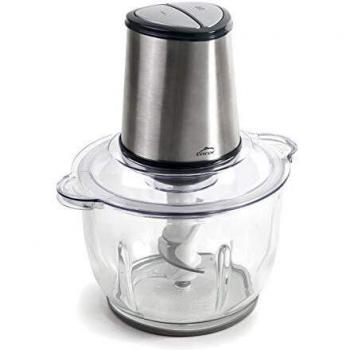 LACOR 69073-Picadora eléctrica compacta para oicar Todo Tipo de Alimentos, 22x18,3x26,7 cm, Cristal, Gris, Estandar