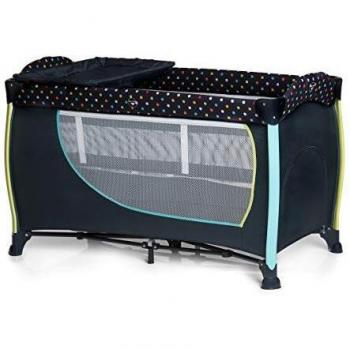 Hauck Sleep'n Play Center II - Cuna de viaje, 60 x 120 cm, diseño multi dots navy