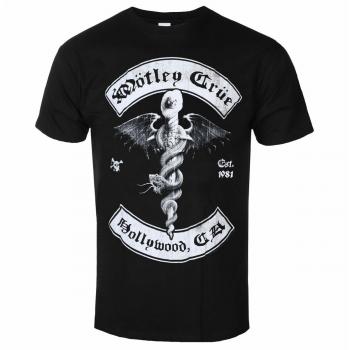 Mötley Crüe Men's Black T-Shirt - Feelgood Hollywood Revision - Rock Off L