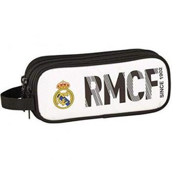 Real Madrid CF ST811854635 Estuche, Niños, Blanca/Negra, 21 cm