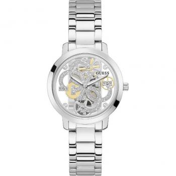 Women's Watches Quattro Clear Ladies Trend Silver Stainless Steel Watch GW0300L1